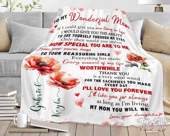 Gifts for Mom, Christmas Birthday Gifts for Mom, Pillow to My Mom