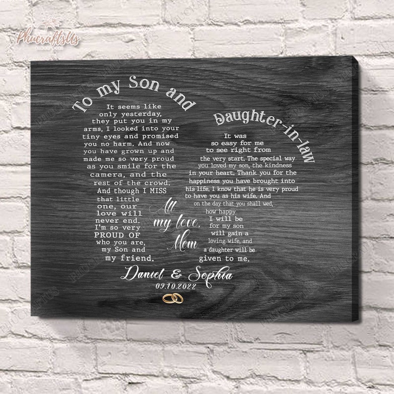 Wedding Gift for Son and Daughter in Law Gift for Bride From - Etsy