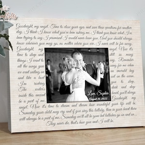 Father Of The Bride Gift From Daughter, Custom Wedding Song Lyrics, Wedding Dance Song Dad Gift From Bride, Custom Photo Daddy Daughter Gift