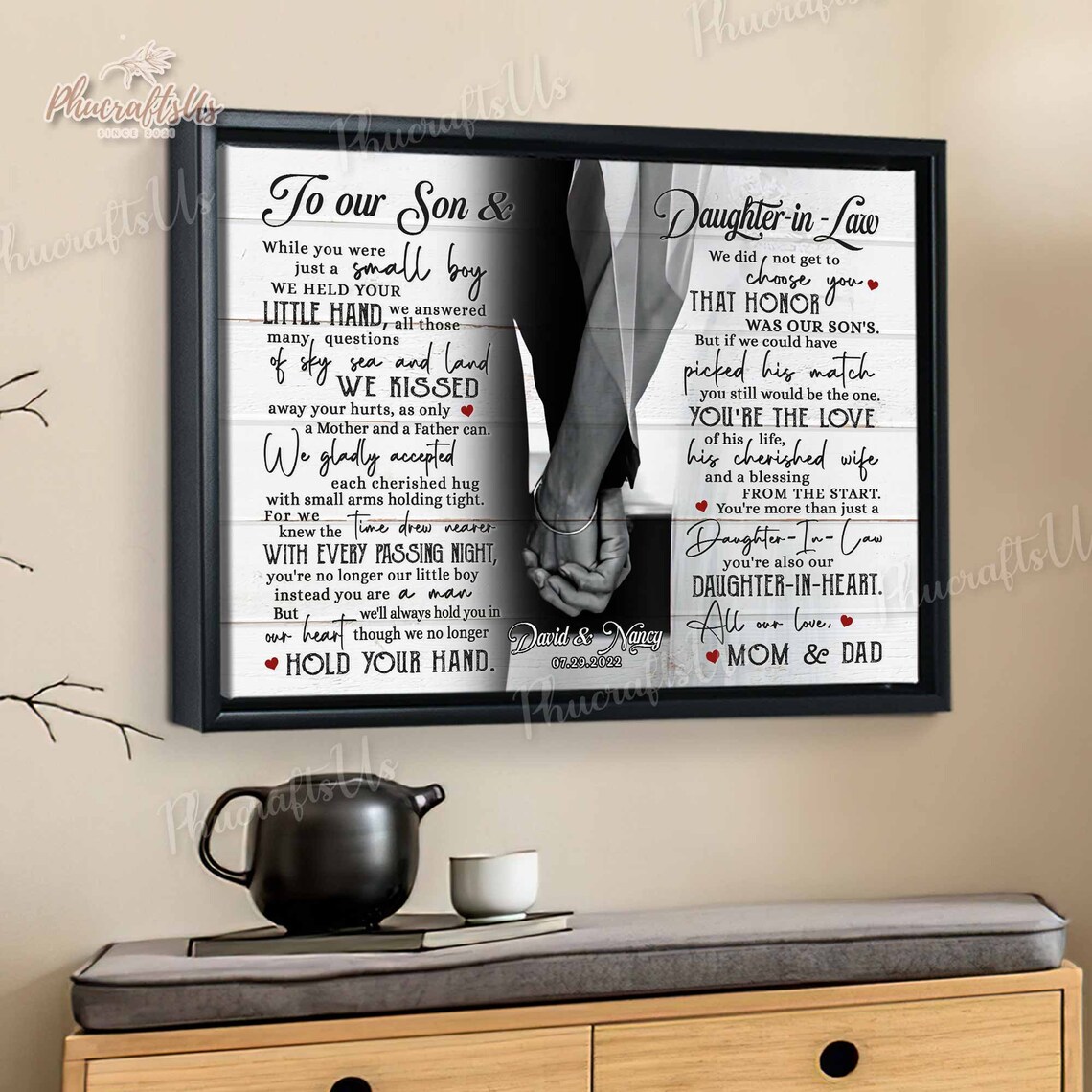 Wedding Anniversary Gifts for Son and Daughter in Law Custom - Etsy