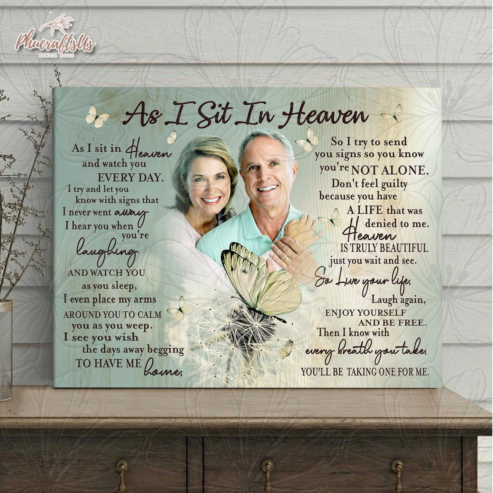 As I Sit in Heaven Memorial Gifts Loss of Mother Custom - Etsy
