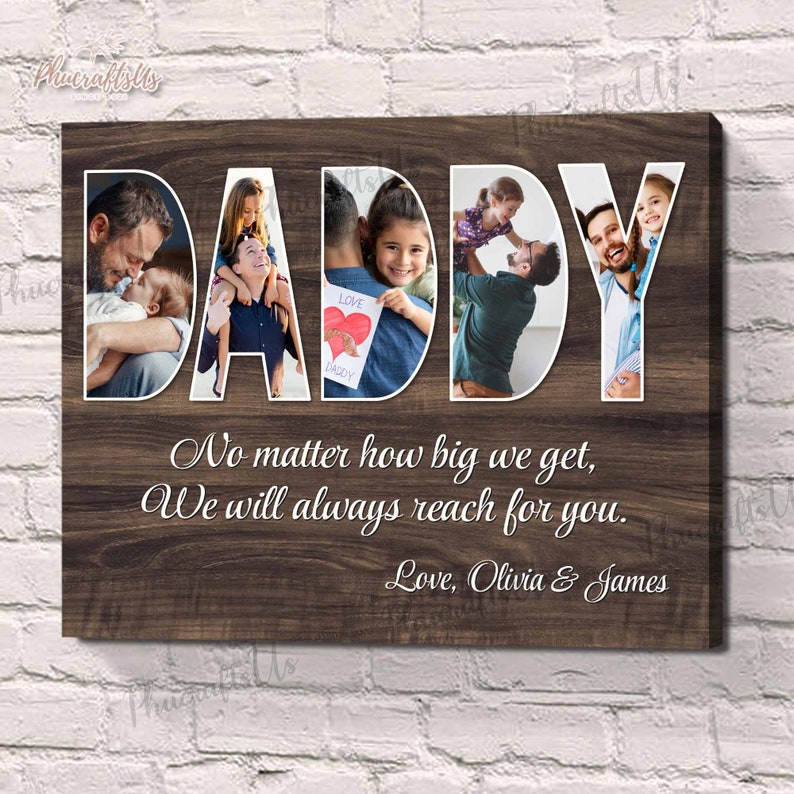 Dad Christmas Gift for Papa Custom Daddy Daughter Photo Etsy