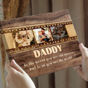 Personalized Gift For Dad From Kids Wall Art Custom Photo Daddy And Baby Wall Art Gift For Dad From Wife Happy Father's Day Gift 2024 image 7