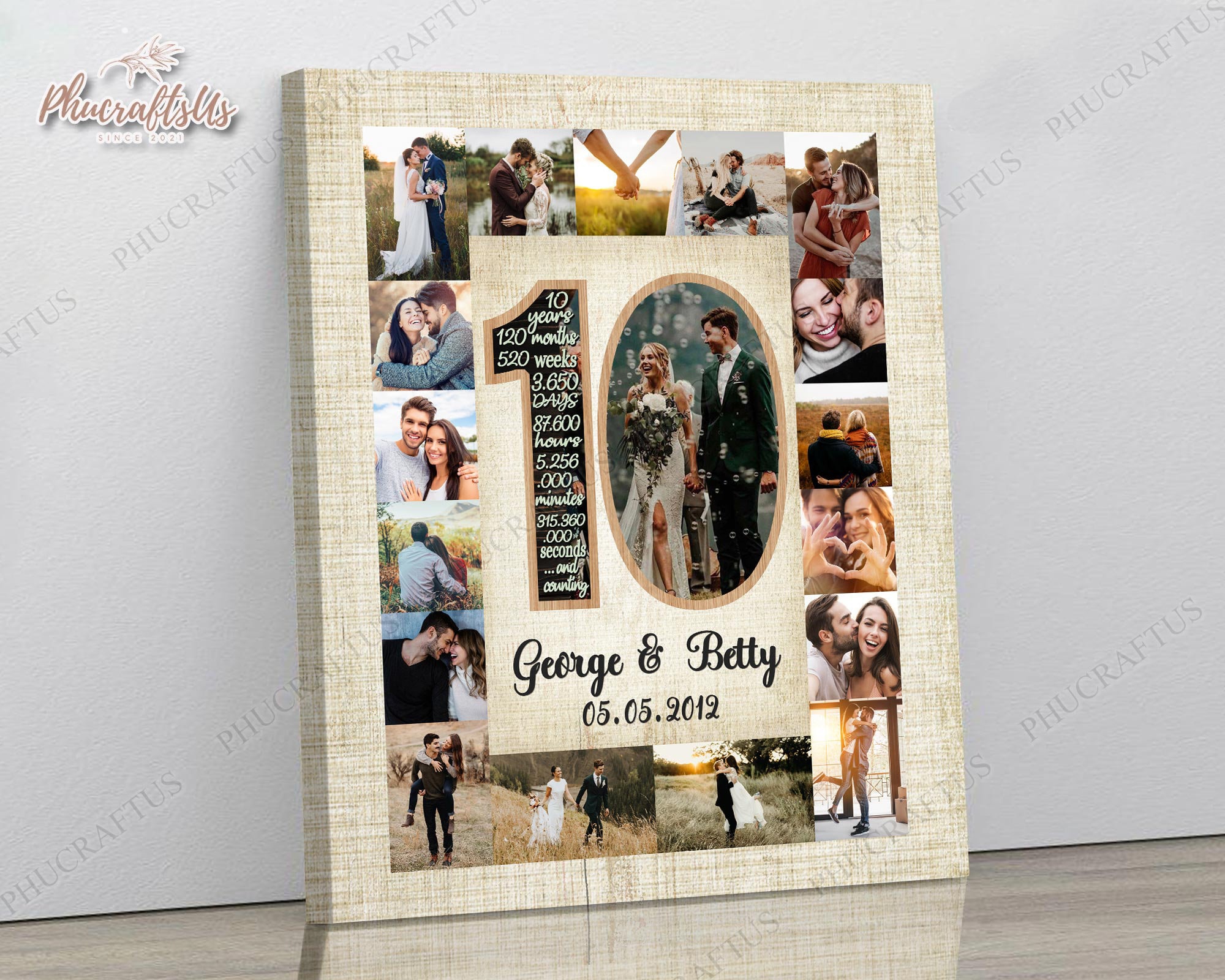 Tin Tenth Anniversary Traditional 10 Year Anniversary Gift For Him