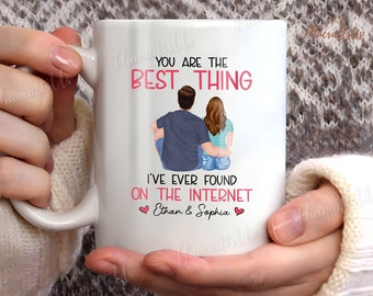 You Are The Best Thing I've Ever Found On The Internet Mug | Valentines Day Mug | Couple Online Dating Mug for Girlfriend | Valentines Mug