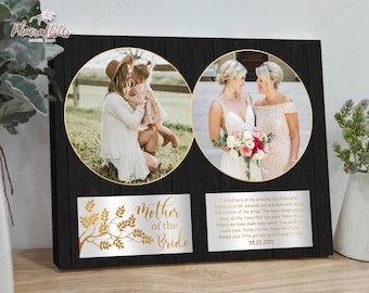 Mother Of The Bride Gift From Daughter, Custom Photo Collage Wedding Gift For Mom, Parents Of The Bride Gift, Custom Wedding Picture Frame