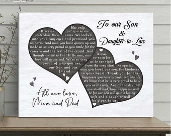 Wedding Gift for Son and Daughter-in-law From Parents, New Home Gift for  Just Married Couple, Newly Weds Gift From Friend, Bride Groom Gift 