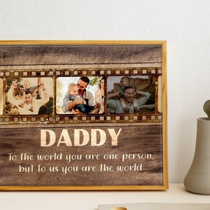 Personalized Gift For Dad From Kids Wall Art Custom Photo Daddy And Baby Wall Art Gift For Dad From Wife Happy Father's Day Gift 2024 image 4