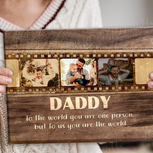 Personalized Gift For Dad From Kids Wall Art Custom Photo Daddy And Baby Wall Art Gift For Dad From Wife Happy Father's Day Gift 2024 image 5