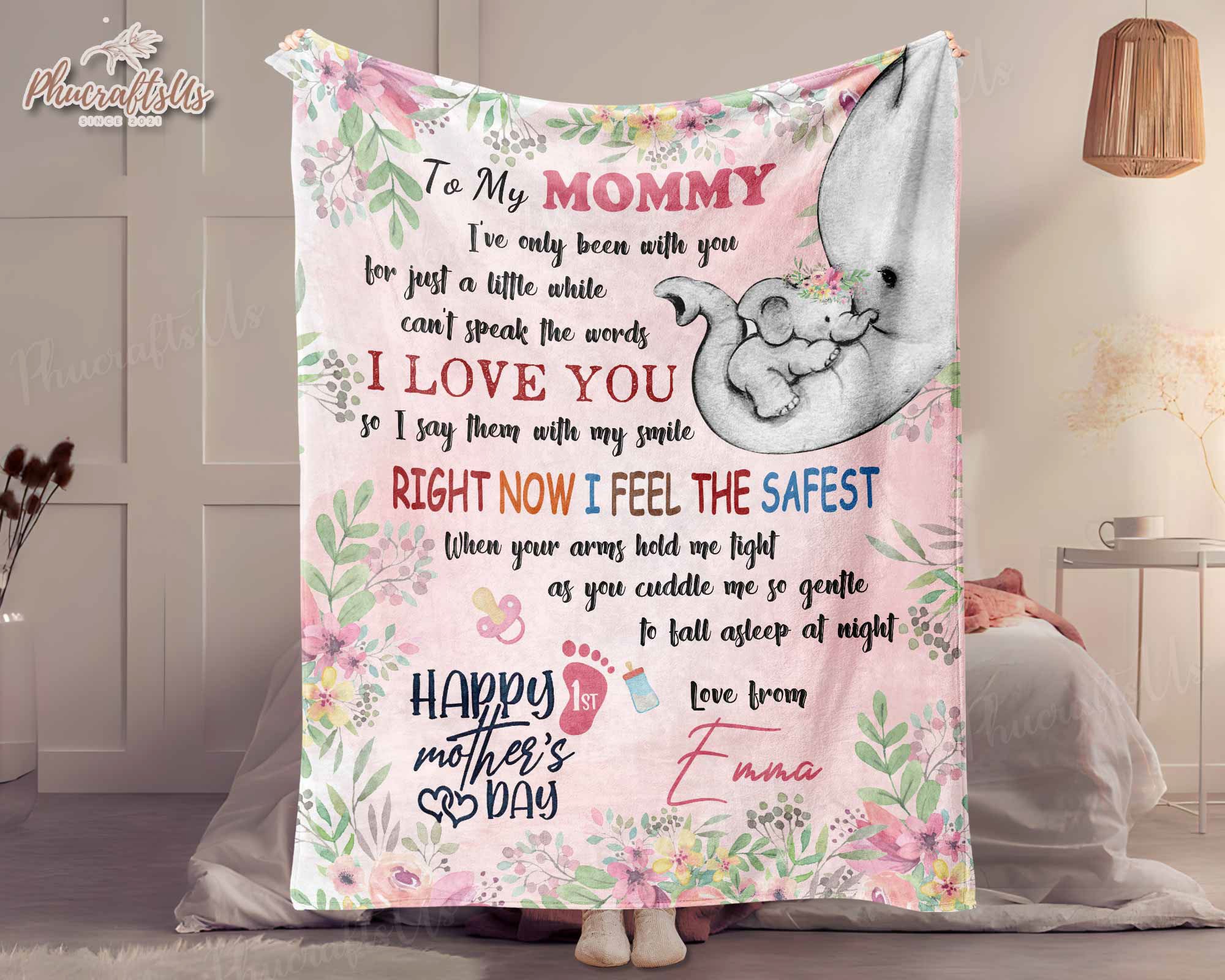 First Time Mothers Day Blanket Gift for Wife Happy First Mother s