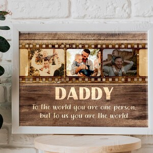 Personalized Gift For Dad From Kids Wall Art Custom Photo Daddy And Baby Wall Art Gift For Dad From Wife Happy Father's Day Gift 2024 image 6