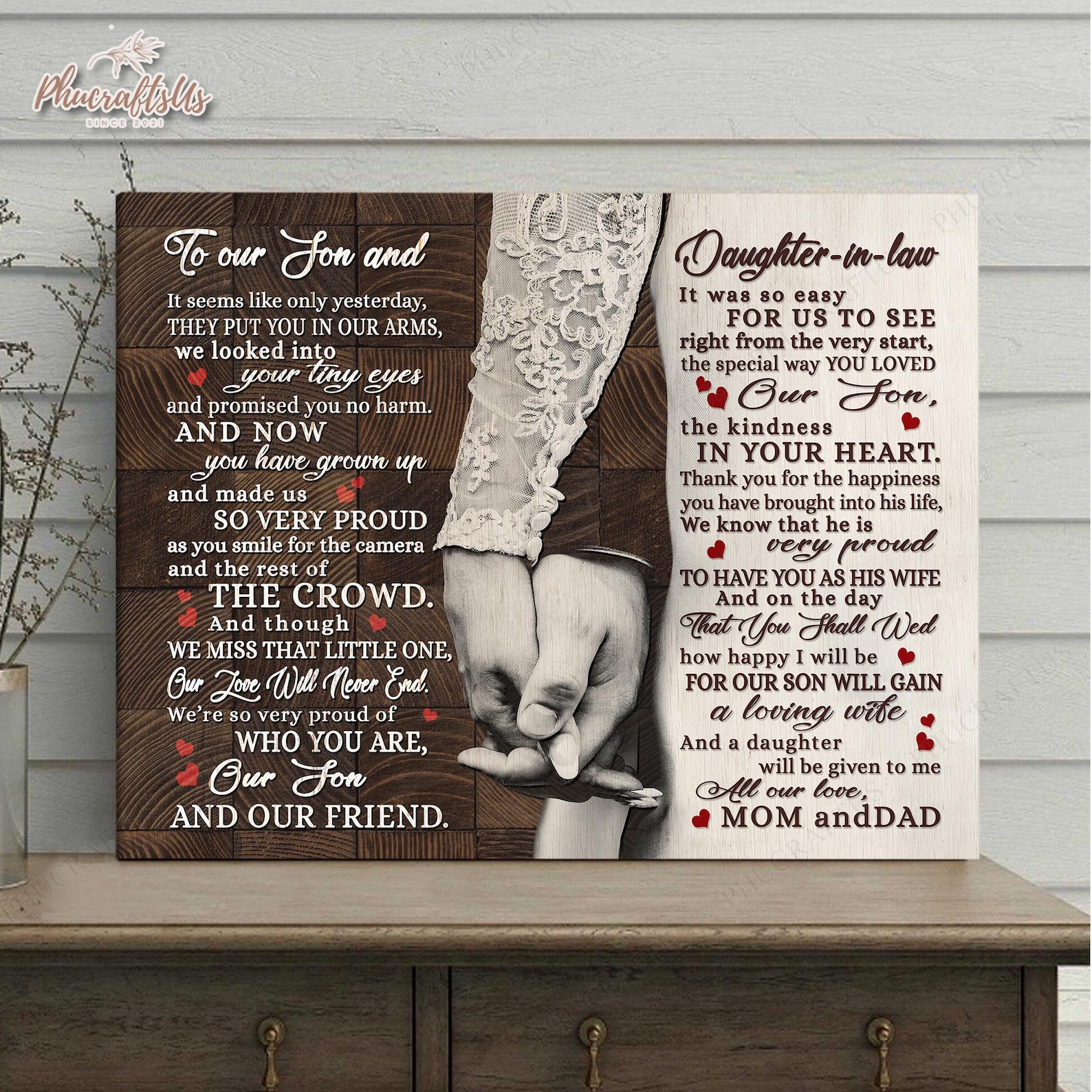 Daughter in Law Gift on Wedding Day Son Wedding Gifts for Son - Etsy