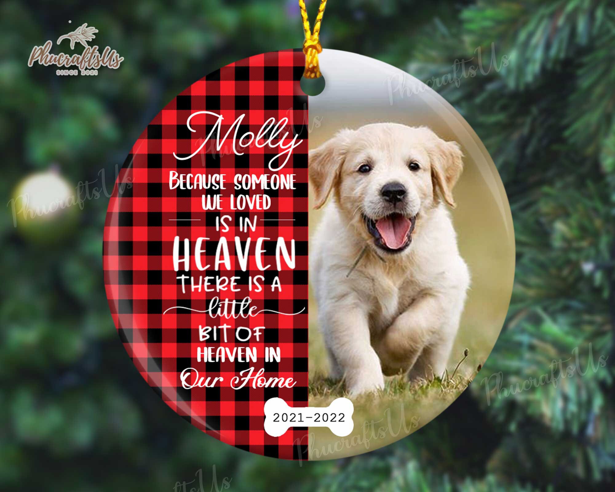 Dog Memorial Gifts Custom Pet Photo Memorial Christmas Etsy