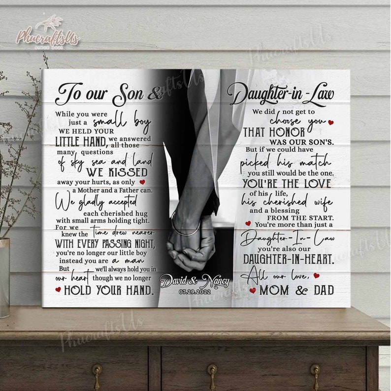 Wedding Anniversary Gifts for Son and Daughter in Law Custom - Etsy