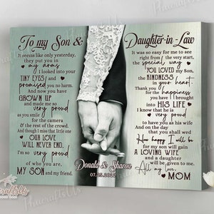 Wedding Gifts For Son And Daughter In Law, Personalized Son Wedding Gift From Mother Of The Groom, Gift For Son On His Wedding Day image 2