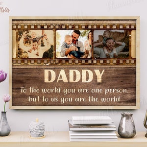 Personalized Gift For Dad From Kids Wall Art Custom Photo Daddy And Baby Wall Art Gift For Dad From Wife Happy Father's Day Gift 2024 image 8