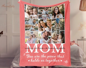 Mothers Day Gift for Mom, Mom Blanket, Mom Daughter Gifts, Custom Photo Blanket Gifts for Mom, Mother Birthday Gift, Meaningful Gift for Mom