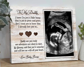 Gift For Dad To Be From Bump, Pregnancy Announcement Gift For New Dad From Wife, Ultrasound Frame Birthday Gift For Boyfriend Family Gift