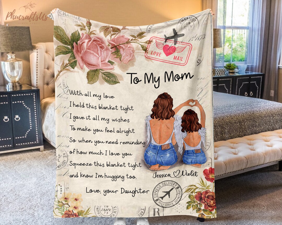 Personalized to My Mom Blanket Letter From Daughter Custom Blanket for ...