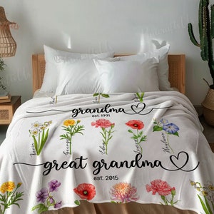 Personalized Great Grandma Blanket | First Mom Then Grandma Now Great ...