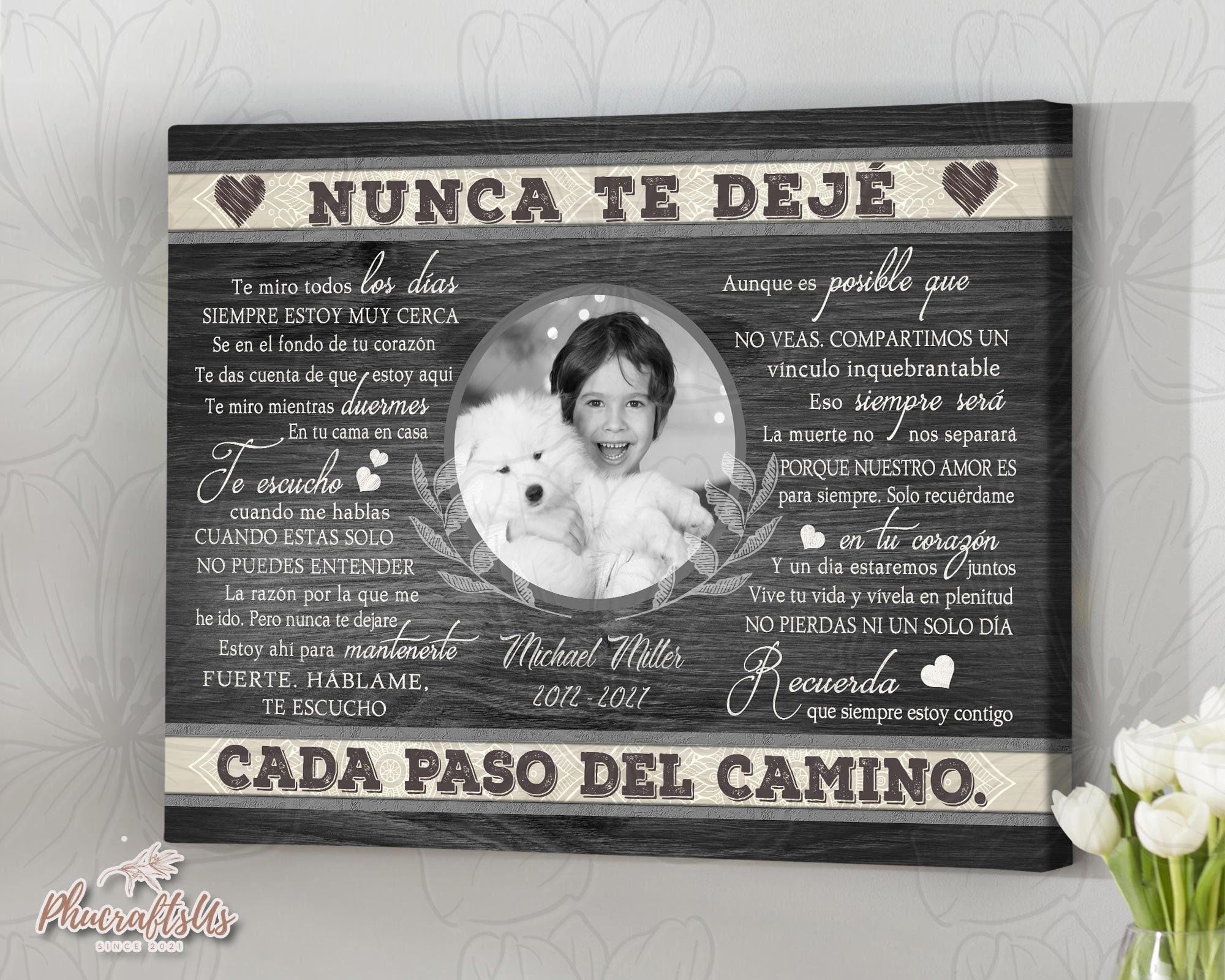 Siempre Mi Madre 8x10 Picture Frame with a Sentimental Quote In Spanish |  S200d3