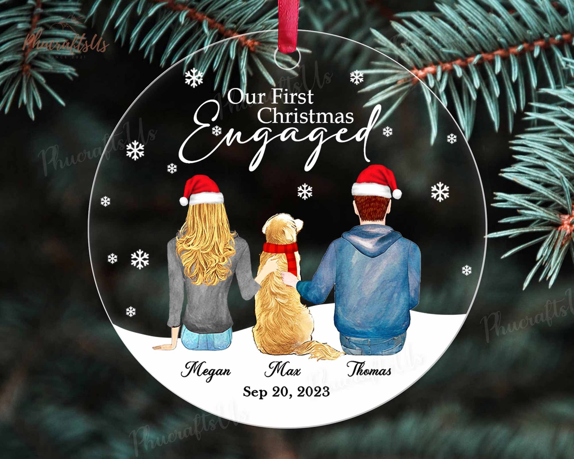 Personalized Ornament, Christmas Couple With Pets, Christmas Gift For —  GearLit