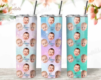 Custom Child's Face Tumbler Gift For Grandma, Baby Photo Nana Gift For Nana, Personalized Face Kid Gift For Grandma Mimi Lovely Gift