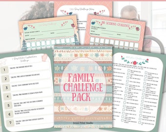 Printable Family Challenge Activities | Scavenger Hunt | Recipe Challenge | Beach Bucket List | Reading Challenge | Bonus Bookmarks