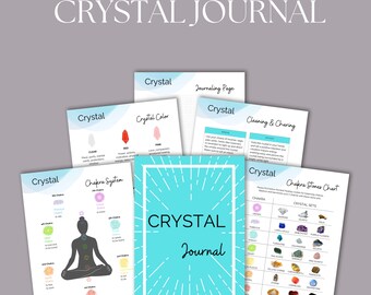 Printable Crystal Healing Journal: Chakra Guide & Worksheets (Digital Download)