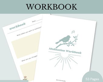 Meditation Workbook for Self-Discovery: Remove Mental Blocks, Mindful Meditation Challenge, Zen Gifts, Spiritual Workbook