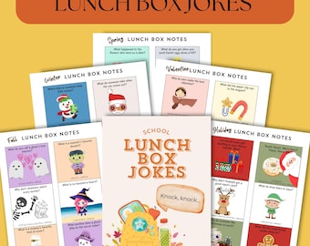 Printable Lunch Box Jokes: 96 Dad Approved Seasonal Kids Joke Cards, Valentine, Spring, April Fool’s Day, Easter, St Paddy’s