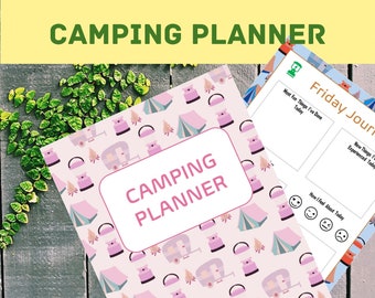 Camping Planner & Journal, Kids Activities, Checklists, Logs, Digital Download