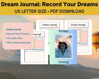 Dream Journal: Record Your Dreams Daily (Printable PDF)