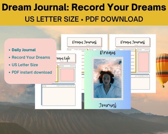 Dream Journal Printable PDF| Record Your Dreams Daily