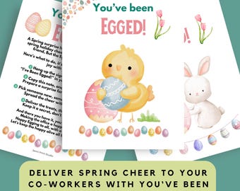 You've Been Egged Game: Co-worker Easter Treat Exchange, Fun Office Game, Secret Treat Exchange Game