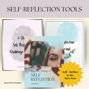Self-Reflection Toolkit: 7-Day Challenge eBook, Self-Reflection Tracker, Reflection Journal w/Prompts, Reflection Exercises, Habit Tracker