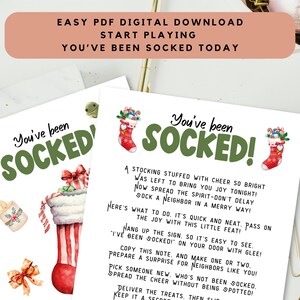 You've Been Socked Secret Holiday Treat Exchange Game for Neighbors ...