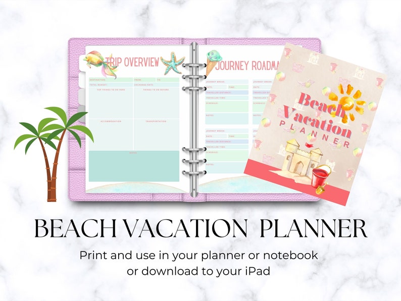 Beach Vacation Trip Planner: Printable Checklist, Packing List ...
