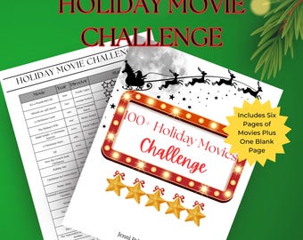 Printable Holiday Movie Challenge, Over 100 Holiday Movies to