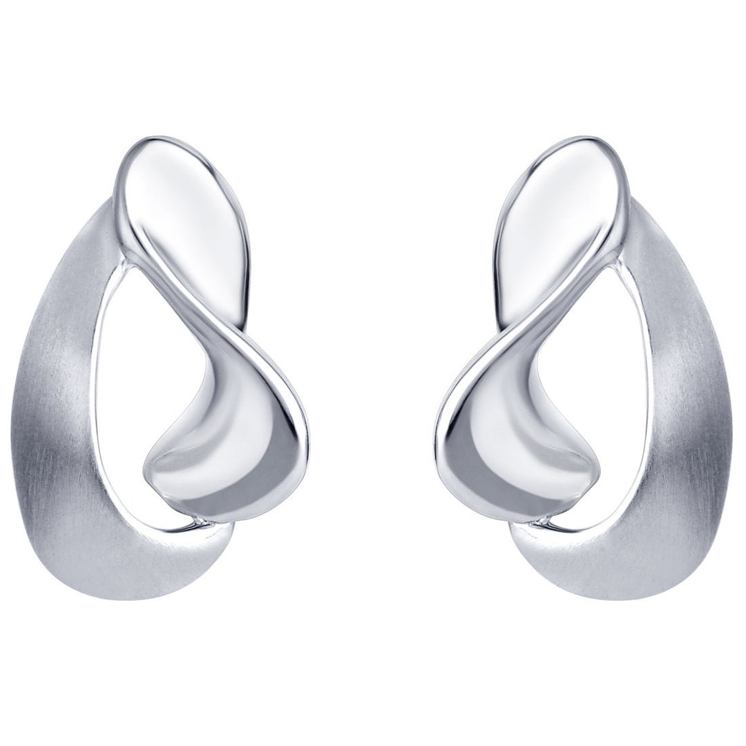 Sterling Silver Curled Open Dewdrop Earrings - Etsy