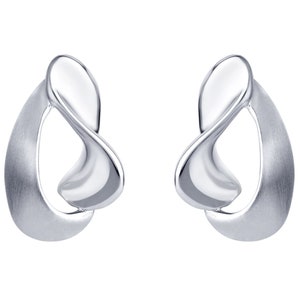 Sterling Silver Curled Open Dewdrop Earrings - Etsy