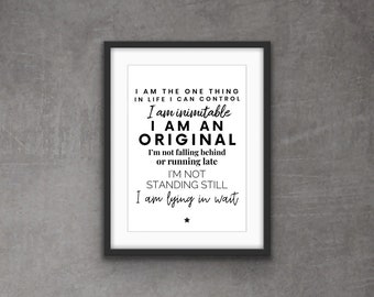 vintage antique inspiration Hamilton quote dictionary page art print