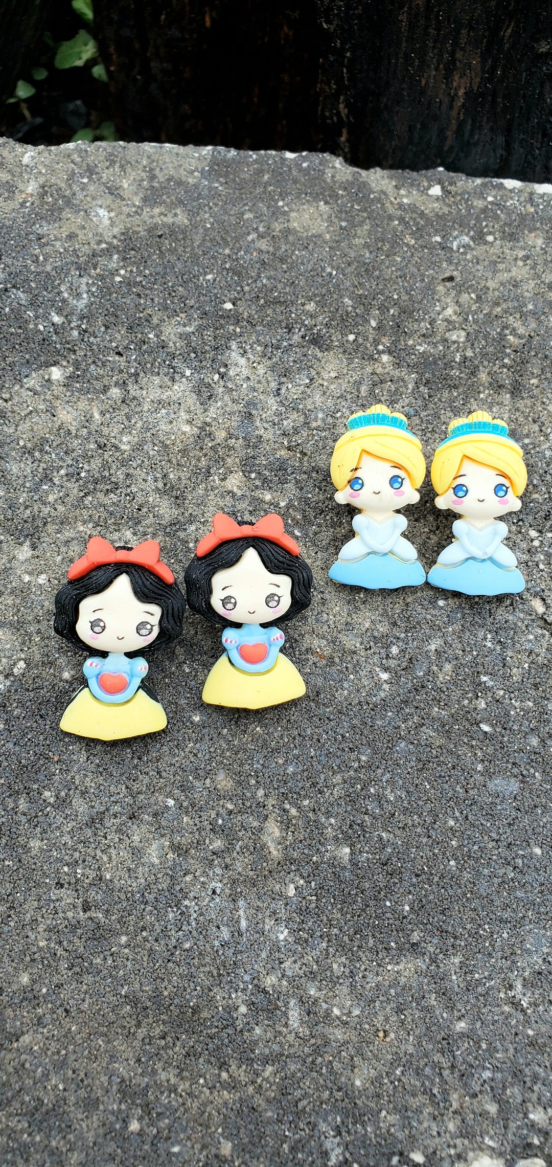 Princess Earrings / Snow White / Cinderella Nonmetal Earrings Etsy