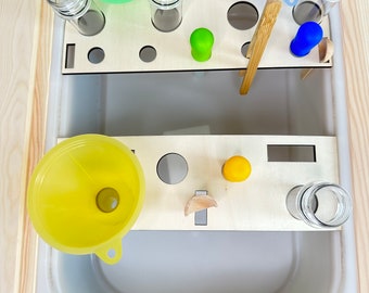 Activity board Trofast Ikea Flisat Research Experimenting Fine motor skills Montessori Trofast cover Trofast insert Sensory fine motor skills