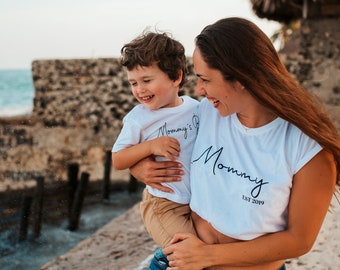 Mama Partnerlook Set, Mommy T-Shirt Set, Mommy's Boy, Mommys Girl, Mama Kind Set, Mama Shirt, Mom Shirt, Partnerlook