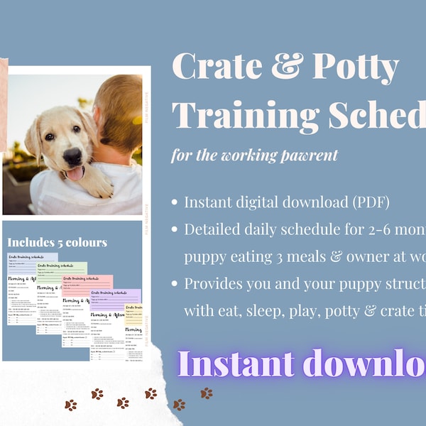 Puppy Potty & Crate Training Schedule (for working pawrents)