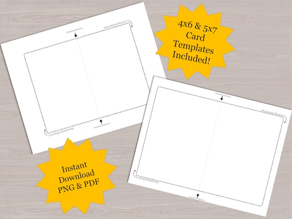 Greeting Card Templates 5x7 4x6/instant Download PDF Etsy Greeting Card Templates 5x7 4x6/instant Download PDF Etsy
