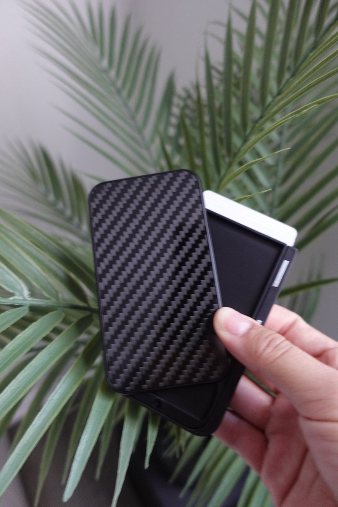 Smart Wallet Smooth Carbon Fiber RFID Wallet for Men Minimalist Money Clip Pocket Wallet for Men