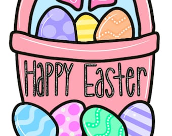TEMPLATE Easter Basket Door Hanger Template, Door Hanger, Door Hanger Template, Easter Door Hanger Template