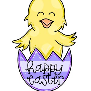 TEMPLATE Easter Chick Door Hanger Template, Door Hanger Template, Doorhanger Template, Scroll Saw Pattern, DIY Door Hanger